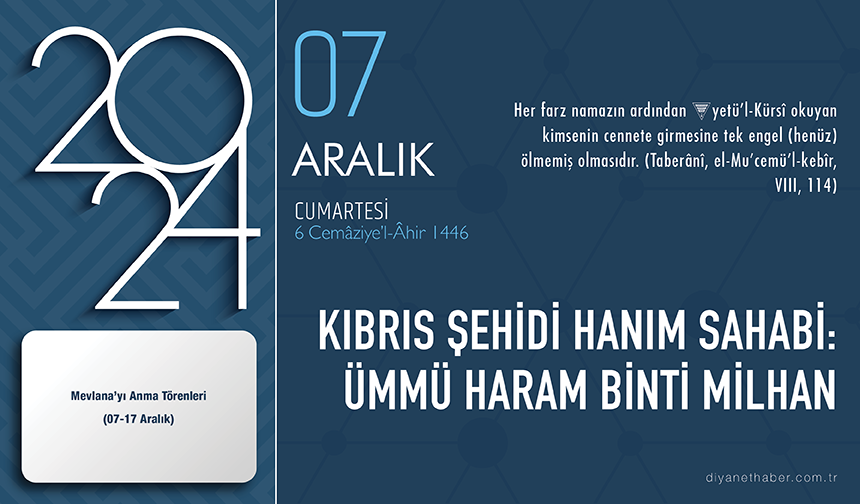 Kıbrıs şehidi hanım sahabi: Ümmü Haram binti Milhan Kıbrıs şehidi hanım sahabi: Ümmü Haram binti Milhan