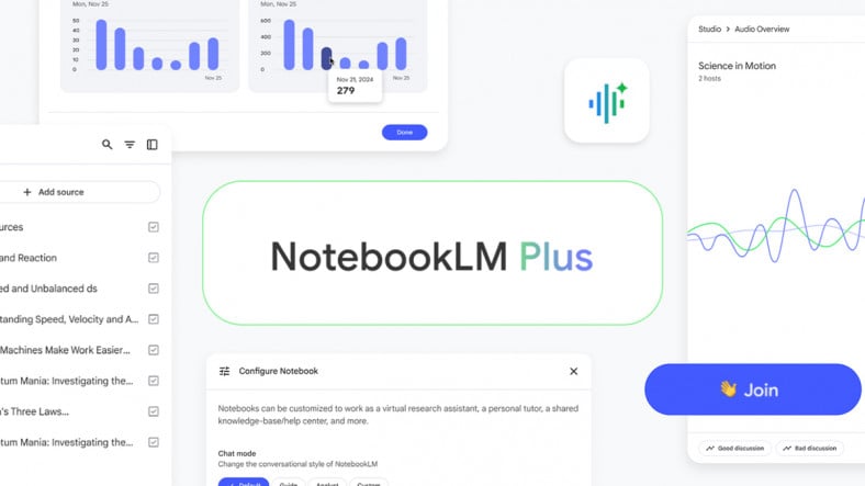 Google’ın Yapay Zekâ Destekli “Düşünme Arkadaşı” NotebookLM Plus, Bireysel Kullanıcıların Erişimine Açıldı Google’ın Yapay Zekâ Destekli “Düşünme Arkadaşı” NotebookLM Plus, Bireysel Kullanıcıların Erişimine Açıldı