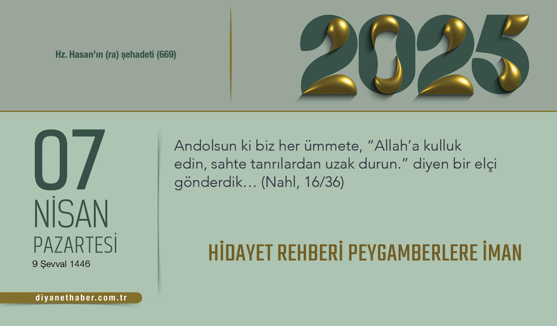 Hidayet Rehberi Peygamberlere İman