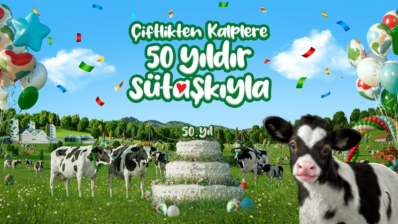 “Çiftlikten kalplere, 50 Yıldır süt aşkıyla”