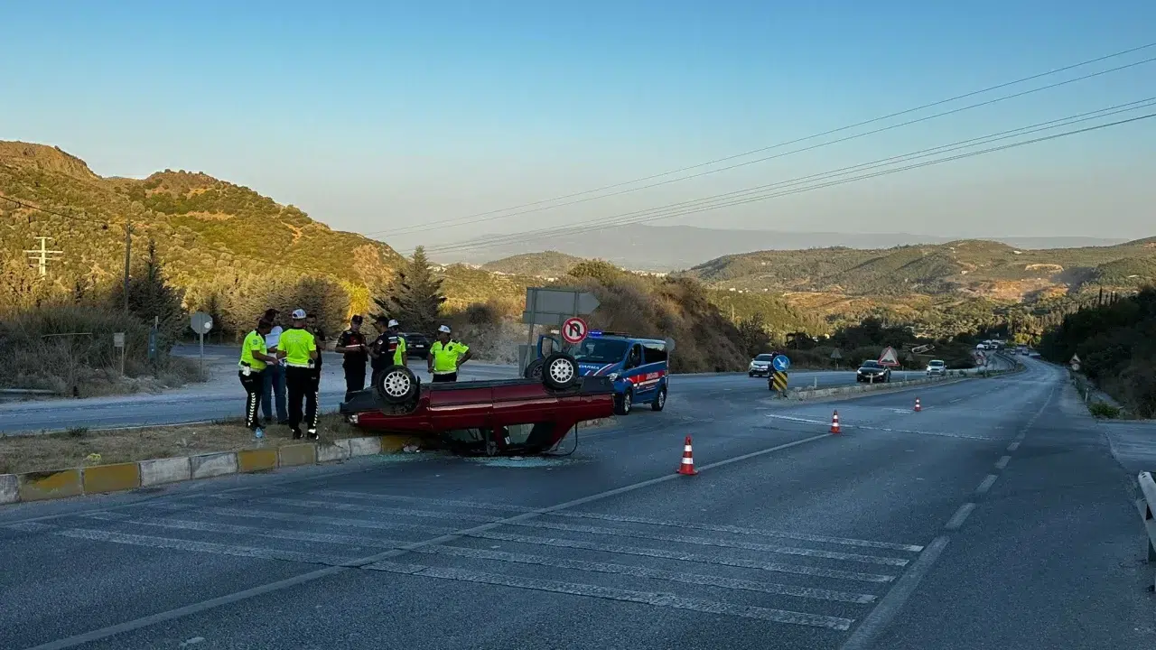 AFET & KAZAAydın'da takla atan otomobildeki 2 kişi yaralandı
