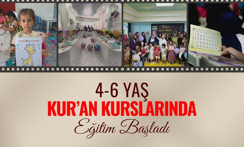 4-6 Yaş Kur’an Kurslarında eğitim başladı 4-6 Yaş Kur’an Kurslarında eğitim başladı