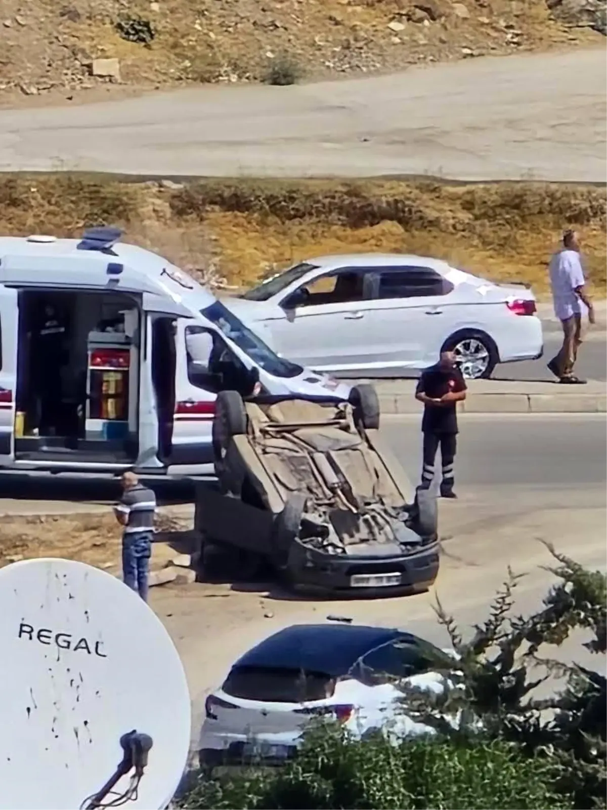 Elazığ’da Takla Atan Araçta Sürücü Hafif Yaralandı
