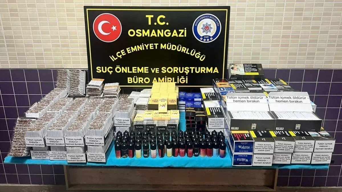 ASAYİŞBursa'da 22 bin 300 dolu makaron ele geçirildi